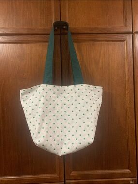 Tote Bag with 420 Green Leaf Print and Dark Green Straps